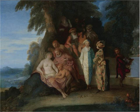 A scene inspired by the Commedia